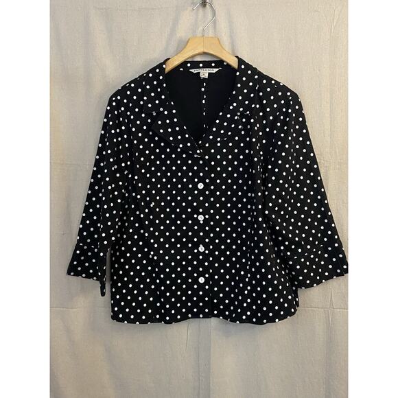 Pendleton Womens Whimsical Polka Dot Button Up Shirt Size XL Classic Retro Vibes - Picture 1 of 7